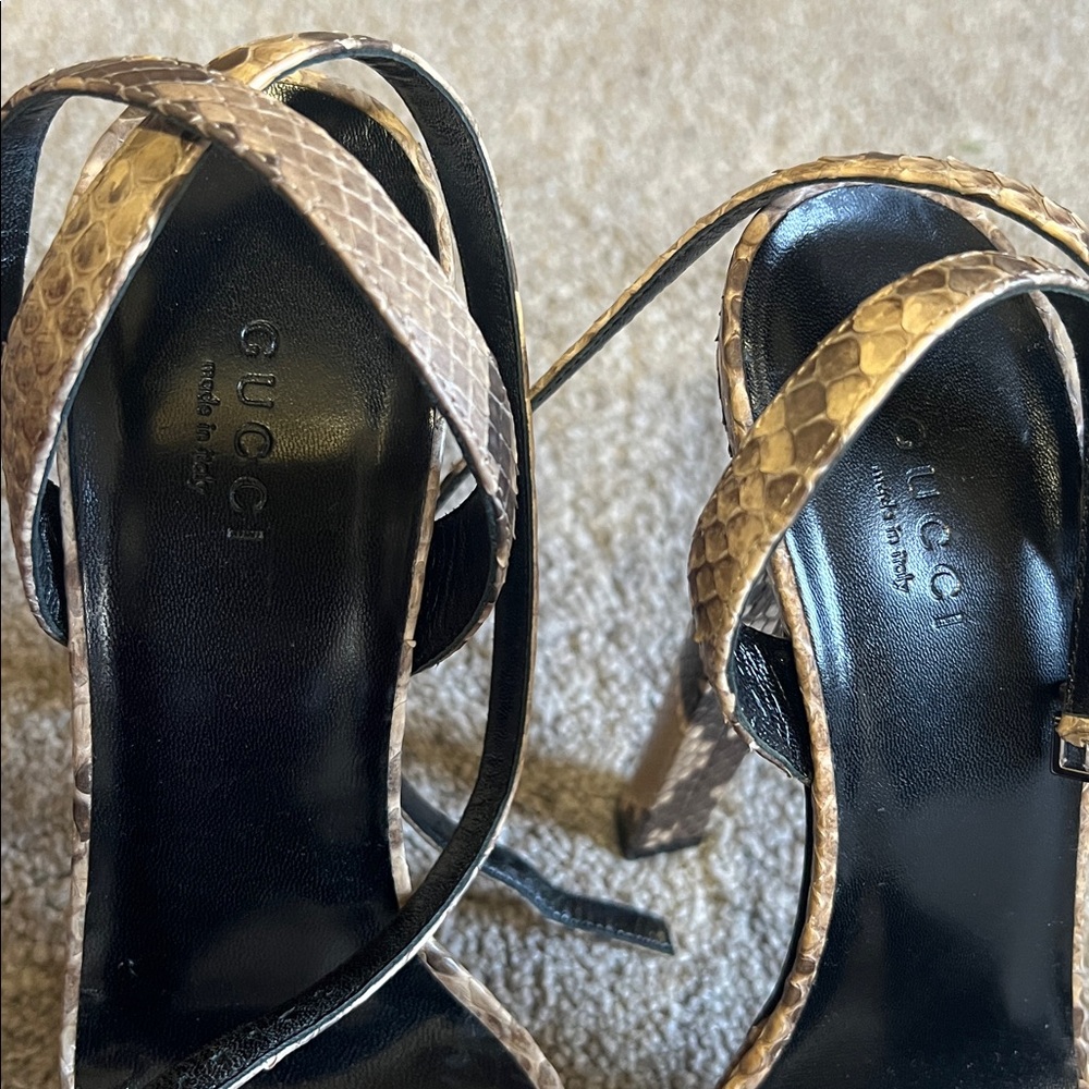 Gucci Python Platform Heels | Genuine Snakeskin |… - image 2